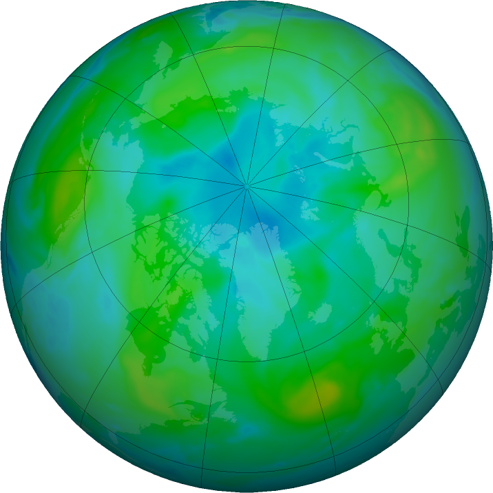Arctic ozone map for 18 August 2020
